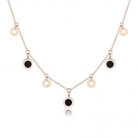 CollarGold necklace - with round charm decorations