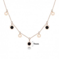 CollarGold necklace - with round charm decorations