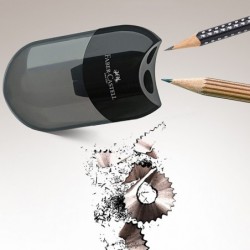 SacapuntasFABER-CASTELL - double hole pencil sharpener - creative - transparent - pen knife - cutting stationery school