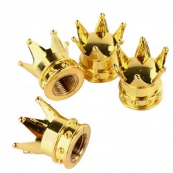 Car valve caps - gold crown - 4 piecesWheel parts