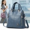 MochilasLeather shoulder bag - with multi zippers / hand strap