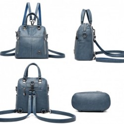 MochilasLeather shoulder bag - with multi zippers / hand strap