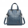 MochilasLeather shoulder bag - with multi zippers / hand strap