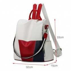 MochilasLeather backpack - anti-theft - with multiple pockets / zippers / hand straps