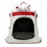 MochilasLeather backpack - anti-theft - with multiple pockets / zippers / hand straps