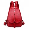 Trendy backpack - front zippers / buckle - wax leatherBackpacks