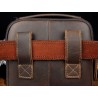 Leather shoulder / crossbody bag - with zippers / pocketsBags