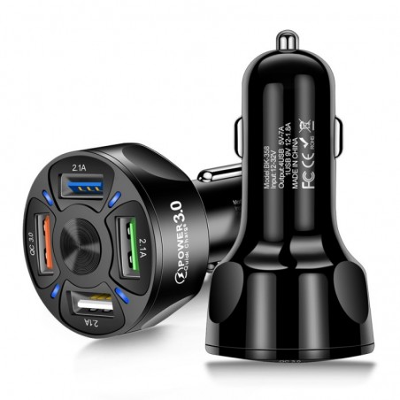 Car phone charger - quick charge 3.0 - 18W - with 2 - 3 - 4 USB portsInterior accessories