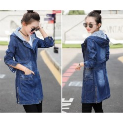 ChaquetasSEXY denim Jacket - Korean Look - hooded