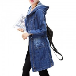 ChaquetasSEXY denim Jacket - Korean Look - hooded