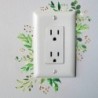 Pegatinas de paredHojas verdes - adhesivo de pared cuadrado - decoración de interruptor de luz