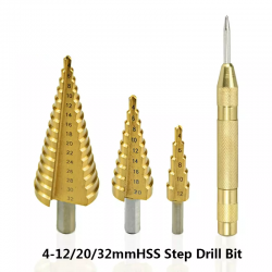 Brocas & taladrosHSS step drill bit - 4-12/20/32mm - wood cutter