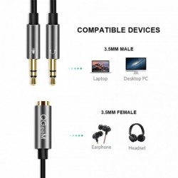 DivisorHeadphone splitter - 3.5mm jack - female to male - for PC