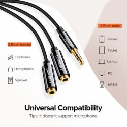 DivisorHeadphone splitter - 1 male to 2 female - ABS shell / aluminum shell