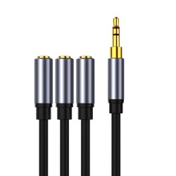 DivisorAudio splitter - 3 female to 1 male - 3.5mm jack - iPhone / Samsung / MP3 player