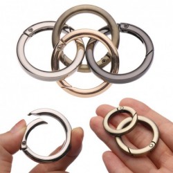 Spring O-ring buckle - round push trigger - hook - carabiner - 19mm - 25mm - 32mm - 38mmKeyrings