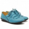 Soft flat shoes - with laces - pleated leatherShoes