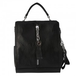 MochilasLeather backpack - shoulder bag - with multi straps