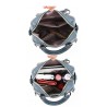 MochilasLeather shoulder bag - with multi zippers / hand strap