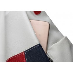 MochilasLeather backpack - anti-theft - with multiple pockets / zippers / hand straps