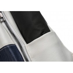 MochilasLeather backpack - anti-theft - with multiple pockets / zippers / hand straps