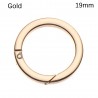Spring O-ring buckle - round push trigger - hook - carabiner - 19mm - 25mm - 32mm - 38mmKeyrings