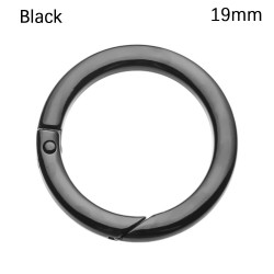 Spring O-ring buckle - round push trigger - hook - carabiner - 19mm - 25mm - 32mm - 38mmKeyrings