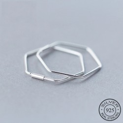 AretesPendientes Pentágono - Hipérbole geométrica - Plata de ley 925