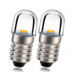 E10Light bulbs - warm white led - 2pcs - 3v - 6v - 12v