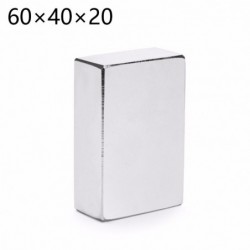 N35Rectangle block magnet - 60mm x 40mm x 20mm