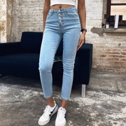 PantalonesStretch high waist jeans for women - 2021 - new skinny slim washed denim - waist lifting