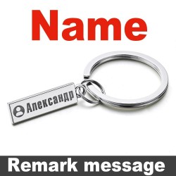 Anti-lost keychain - with customized name / phone number - stainless steelKeyrings