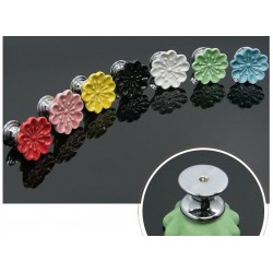 MueblesOrchid shaped knobs - ceramic - cabinets / cupboards / handles