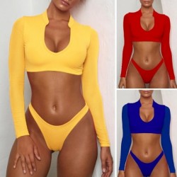 Sexy bikini set - thong / long sleeve topBeachwear