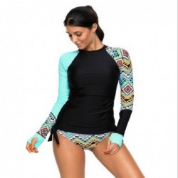 Two piece swimsuit - with front zipper - long sleeve - surfing / water sportsSwimming