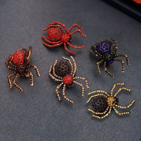 BrochesSpider brooch - with crystal decorations