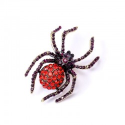 BrochesSpider brooch - with crystal decorations