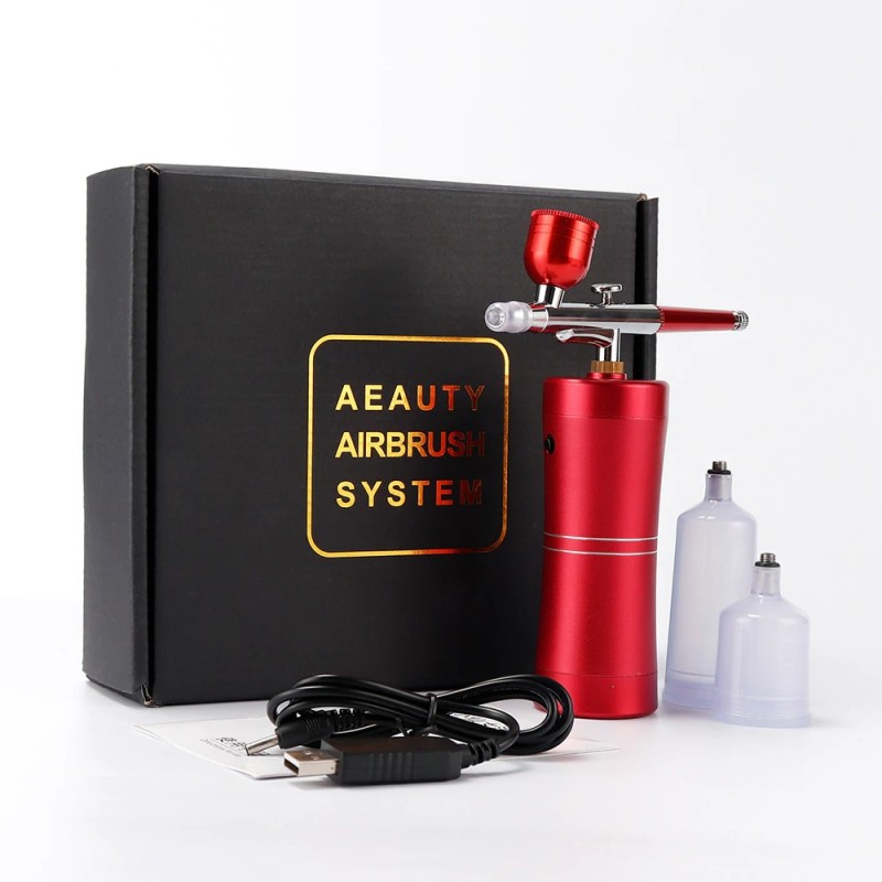 EquiposMini compresor de aire - pistola rociadora - aerógrafo - kit para nail art / maquillaje / decoración de pasteles