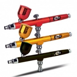 EquiposAerógrafo de doble acción - pistola de pintura - kit para decoración de uñas / tatuajes / pasteles - 0,3 mm