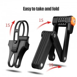 Bicycle anti theft lock - foldable - 4 digit passwordBicycle