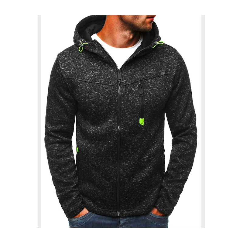 Hoodies & SudaderaSudadera con capucha de algodón para hombre con cremallera