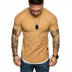 CamisetasWrinkled slim fit shirt / tee shirt - men - with o-neck collar