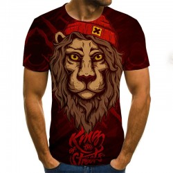 CamisetasMens clothing -  3D printed animal print T-shirt - casual  - O-neck - short sleeve