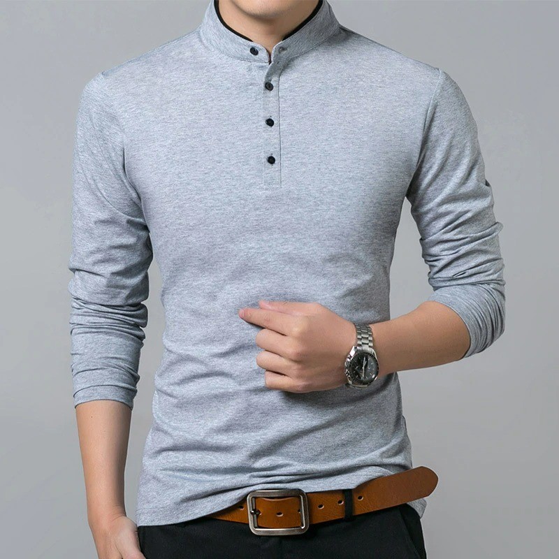 CamisetasButton up long sleeve shirt - cotton