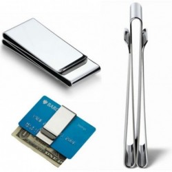 Metal clip - for money / credit cards - stainless steel walletWallets