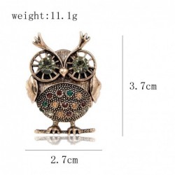 BrochesRetro punk owl brooch - with crystal decorations