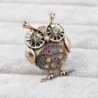 BrochesRetro punk owl brooch - with crystal decorations