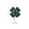 BrochesFour leaf clover - crystal brooch