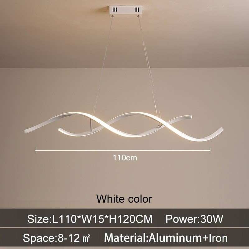 Modern chandelier - ceiling light - LED - dimmable - with remote controller - wavy designCeiling lights