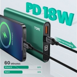 Bancos de energíaTOPK power bank - 10000mAh - dual port - 10W / 18W